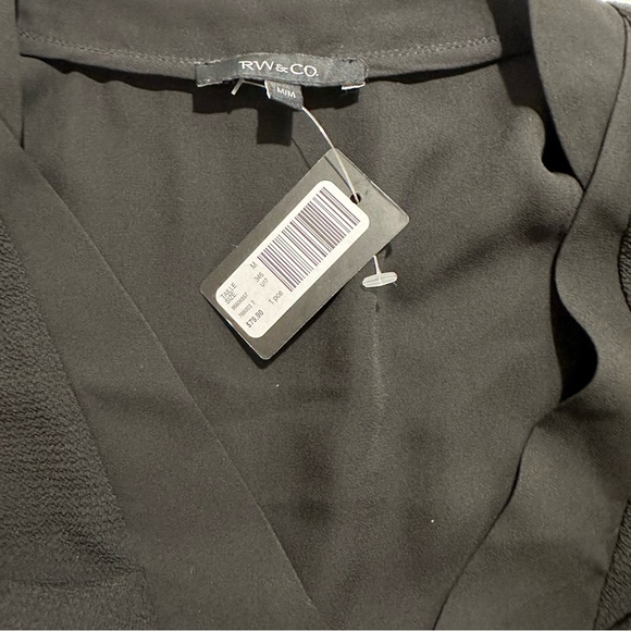 Women’s RW & Co. Sleeveless Dress with Pockets and Adjustable Straps in Black, M - Picture 6 of 7